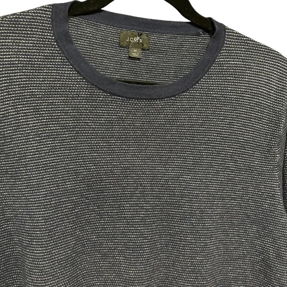 J.Crew Cotton Cashmere piqué crewneck sweater in birdseye stitch